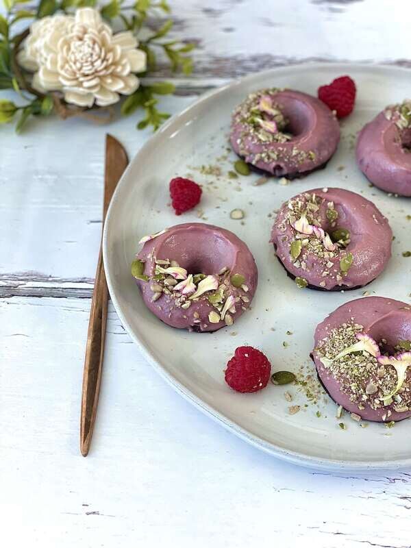 Raspberry Chocolate Doughnuts