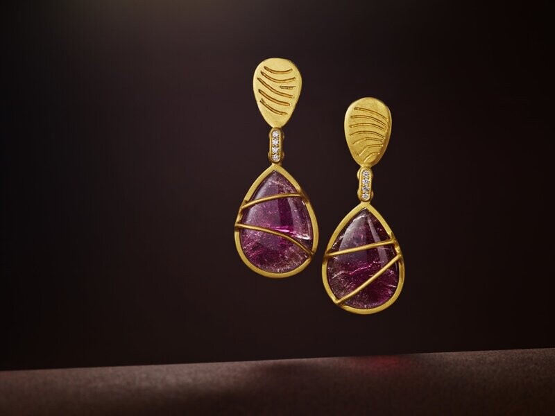Caged Pink Tourmalines