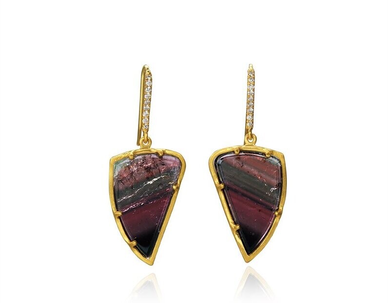 Rainbow Tourmaline Triangles