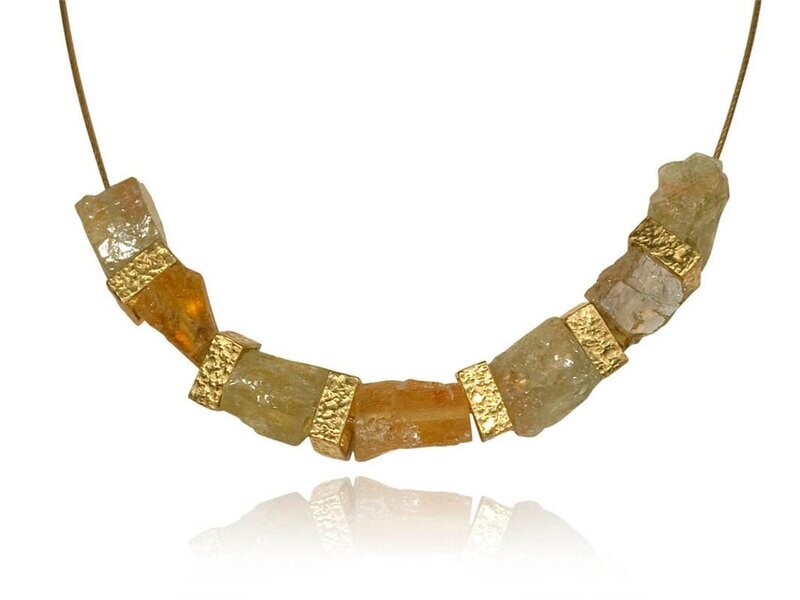 Beryl and Gold Beads