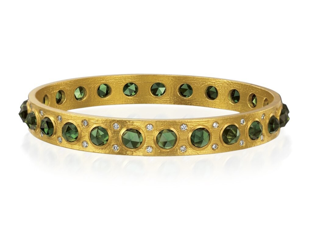 Green Tourmaline Bangle
