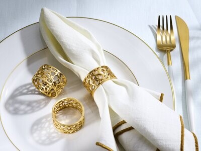 Judy Napkin Rings Sterling Gold Plated