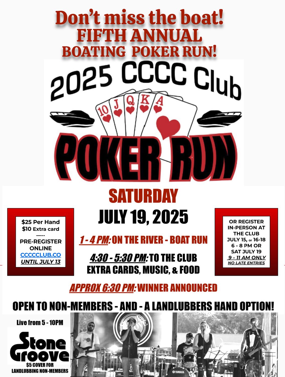 5th Annual CCCC Club Boating Poker Run