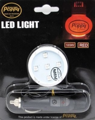 POPPY VERLICHTING AANSTEKERPLUG ROOD