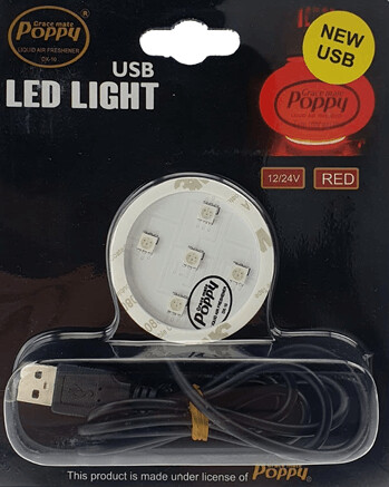 POPPY VERLICHTING USB ROOD