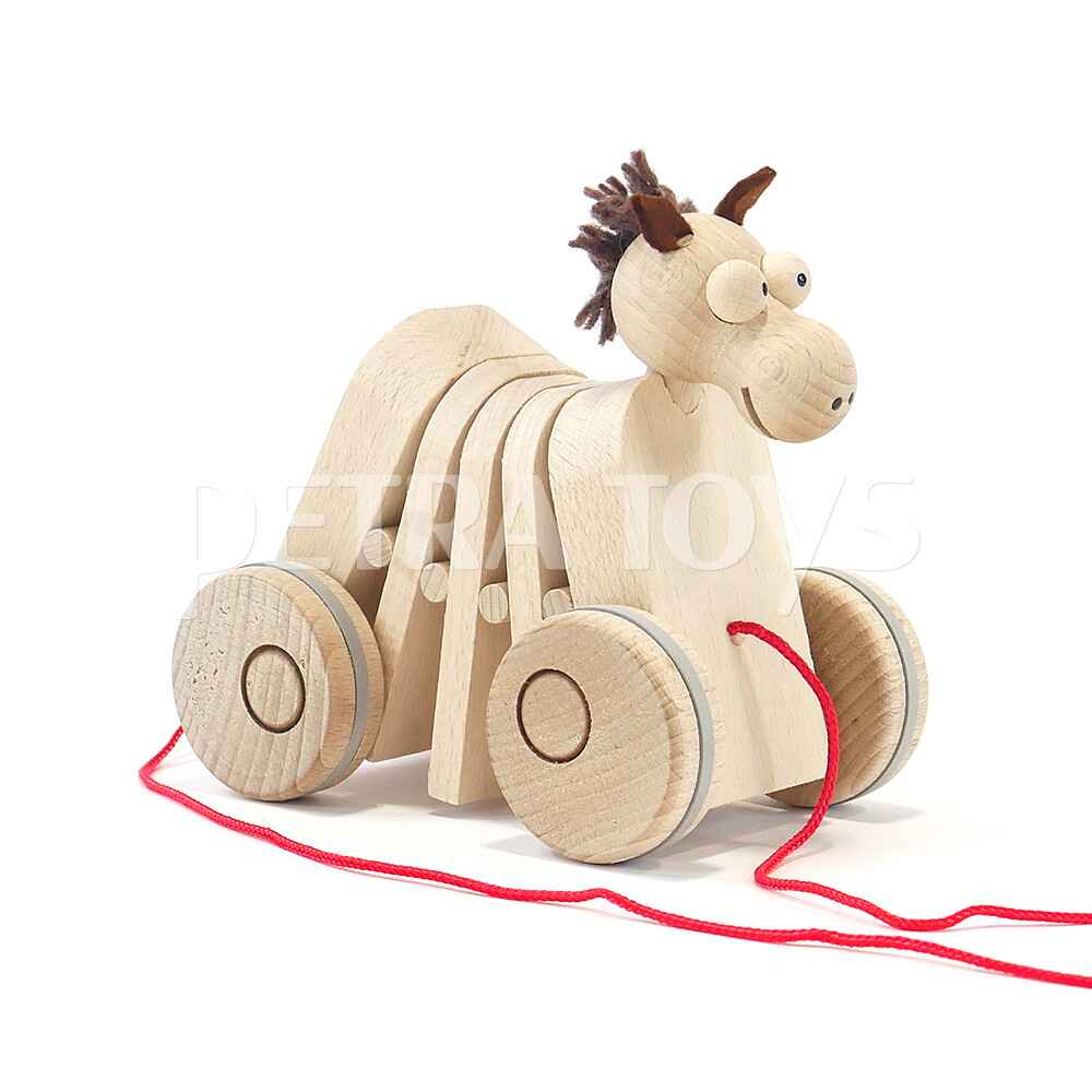 Rocking Horse Pull-Along Toy - Natural