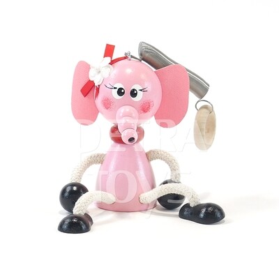 Pink Elephant Bouncing Mobile