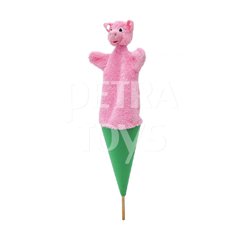 Peek-a-Boo Pink Piggy Cone Puppet