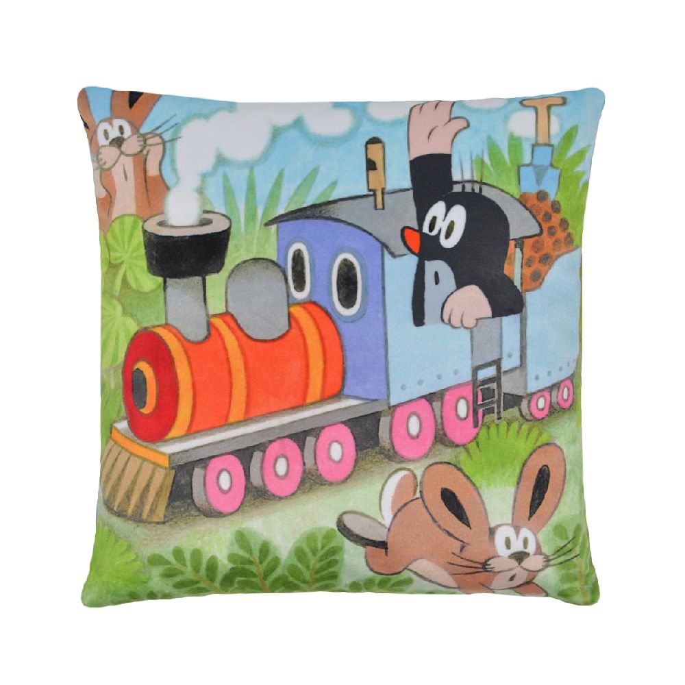 Krtek and the Little Train Pillow