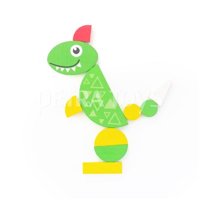 Wooden Magnetic Puzzle - Dino