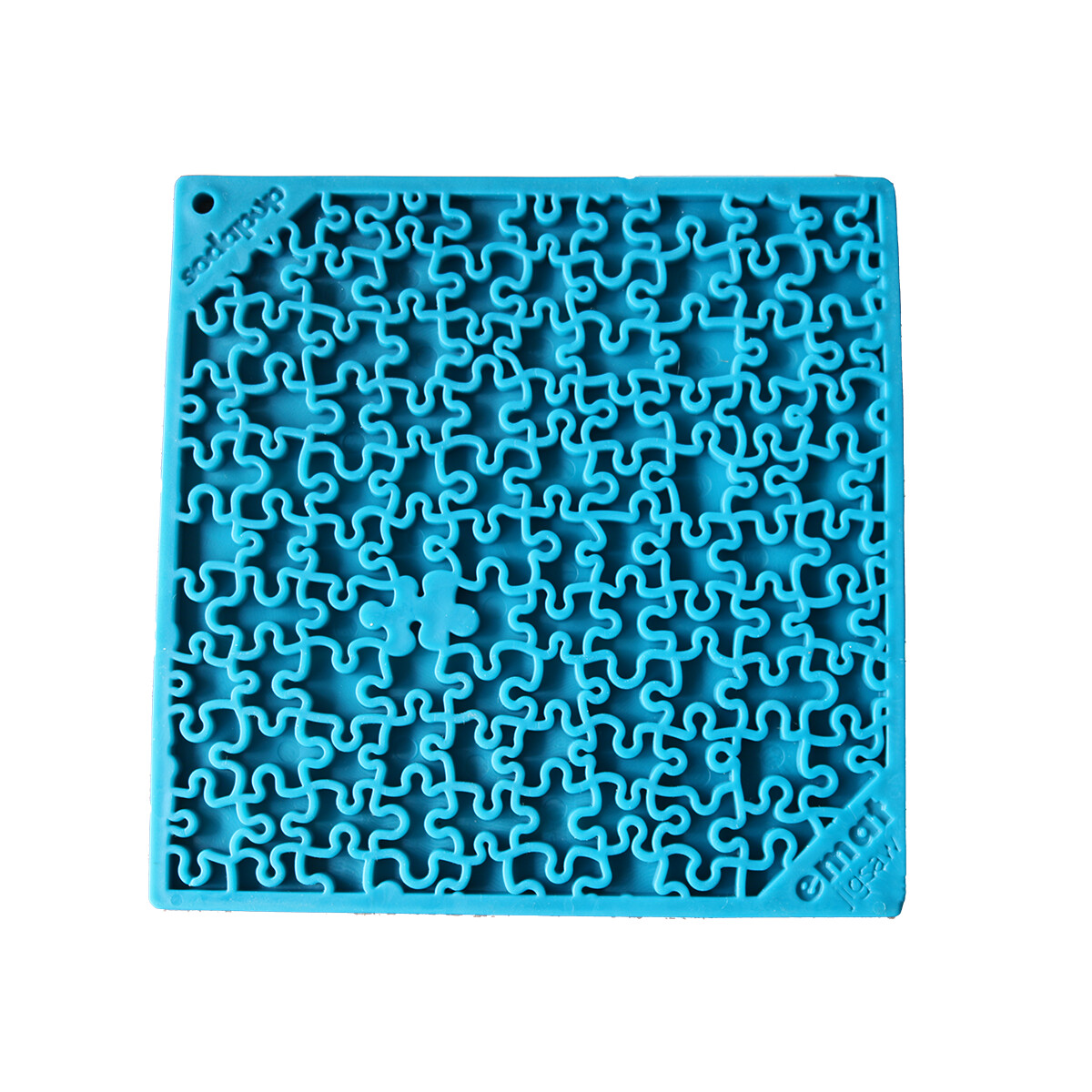SodaPup Jigsaw Design Emat Enrichment Lick Mat Blue