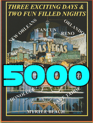 5,000 Full Color Printed Vacation Certificates 5,000 Full Color Printed Vacation Certificates
