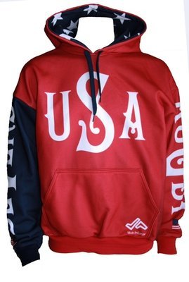 MatchGear Hooded Sweatshirt Red (USA 7s Rugby)