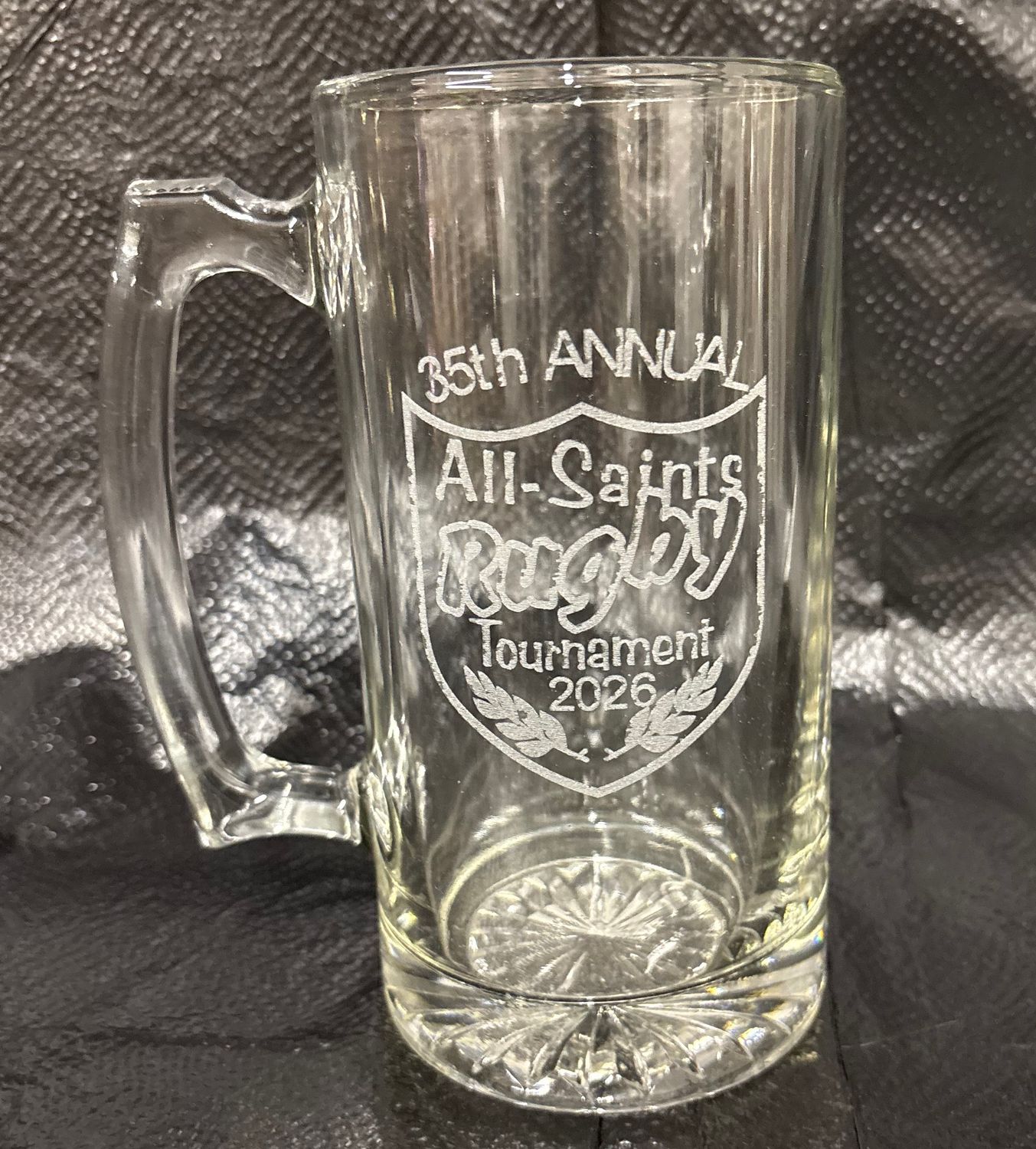 "All Saints" - 26.5oz Glass Mug Stein