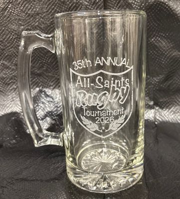 "All Saints" - 26.5oz Glass Mug Stein