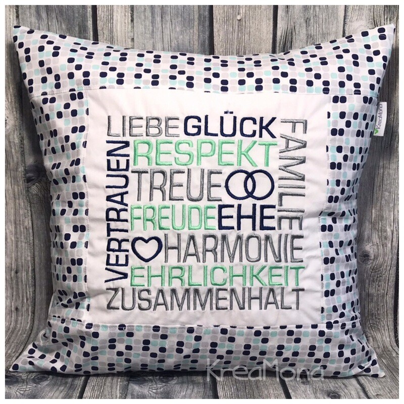 Kissen Mosaik Ehe