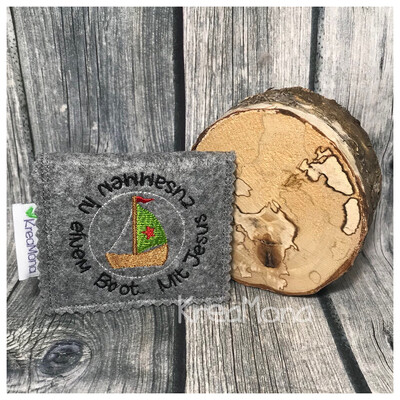 Filztasche Boot Spruch