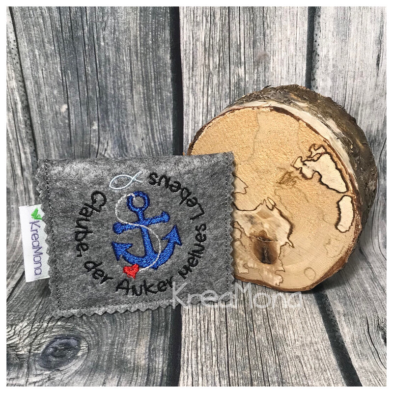 Filztasche Anker Spruch