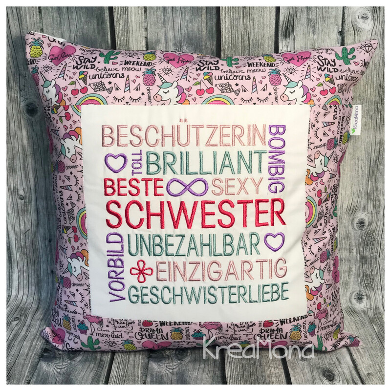 Kissen Mosaik Schwester