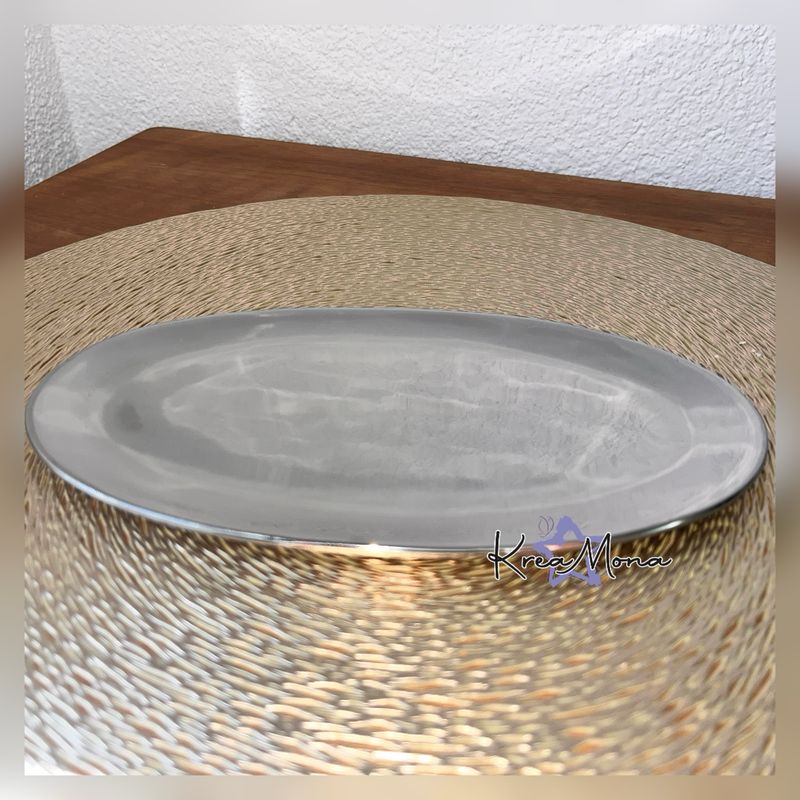 Teller Oval Silber II