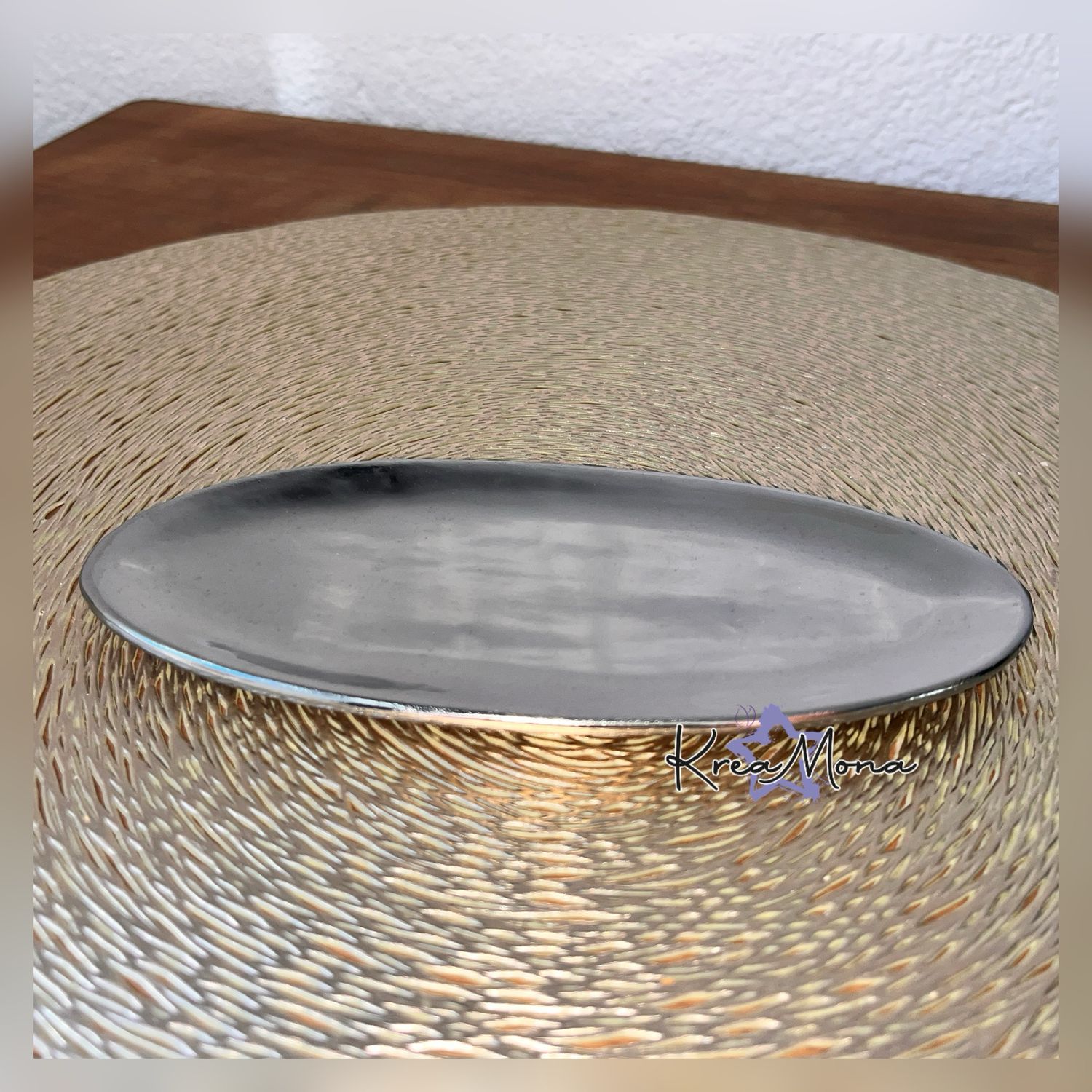 Teller Oval Silber III