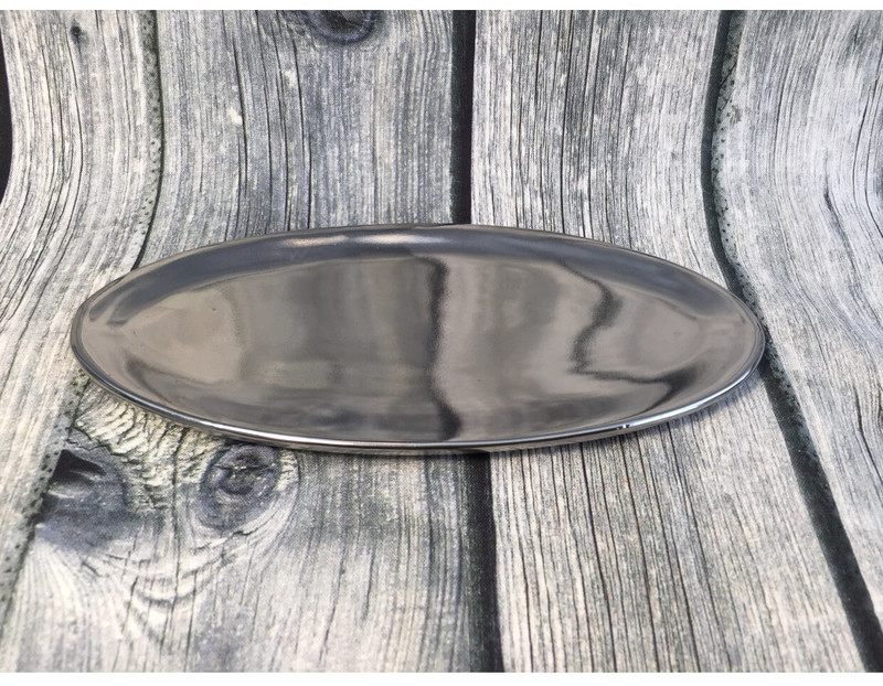 Teller Silber oval klein