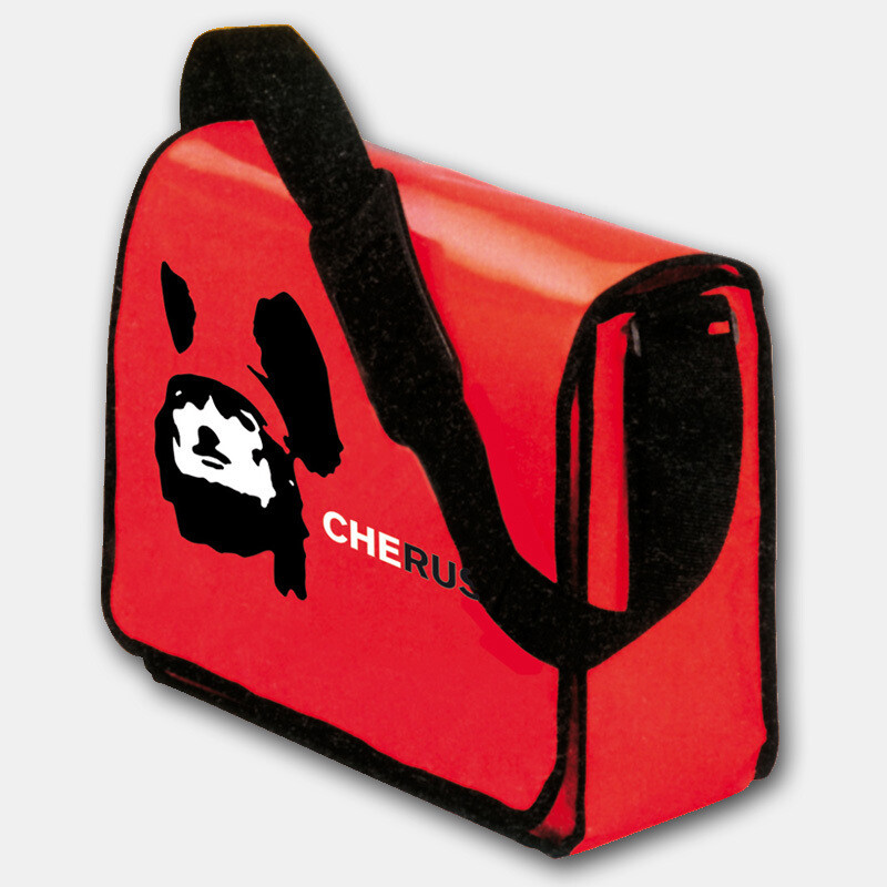 Umhänge-/Schultertasche "CheRusker", rot oder silber