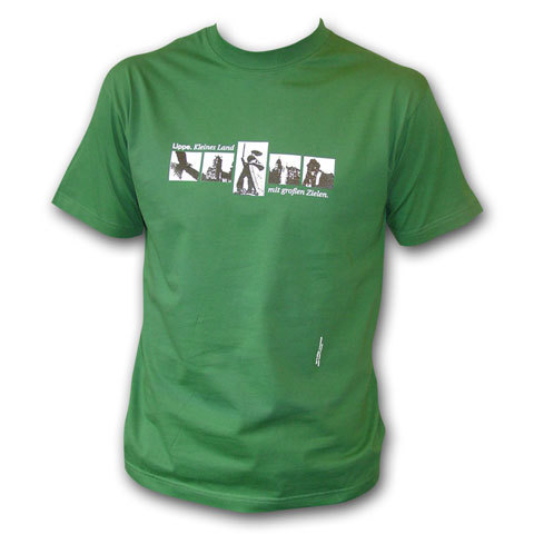 T-Shirt T-Shirt "Kleines Land - große Ziele" - Grün