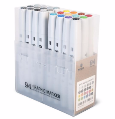 MTN 94 Graphic Marker Set 24 Pack Primary/Greyscale