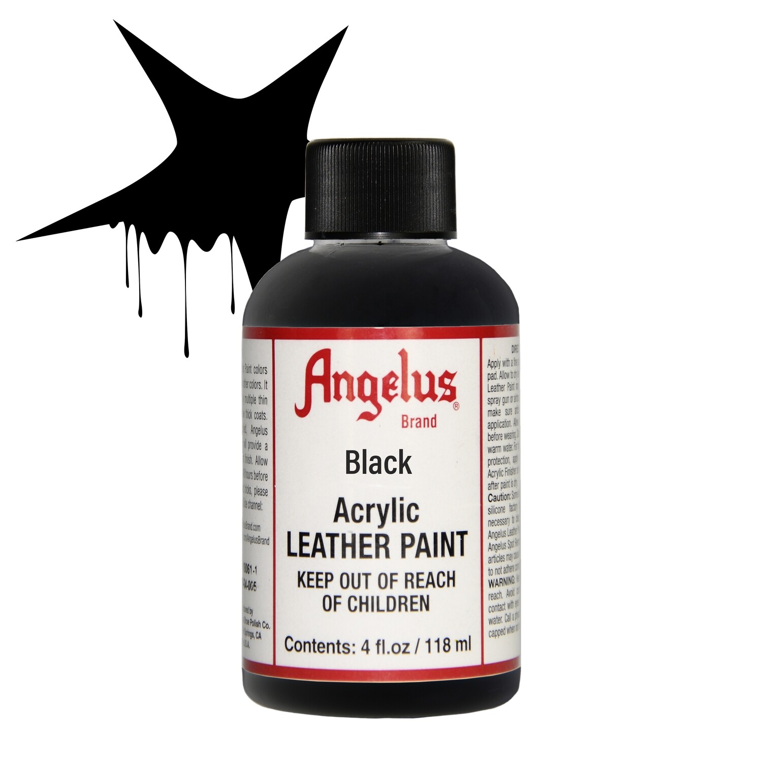 Angelus Leather Paint Black Graffiti Stars