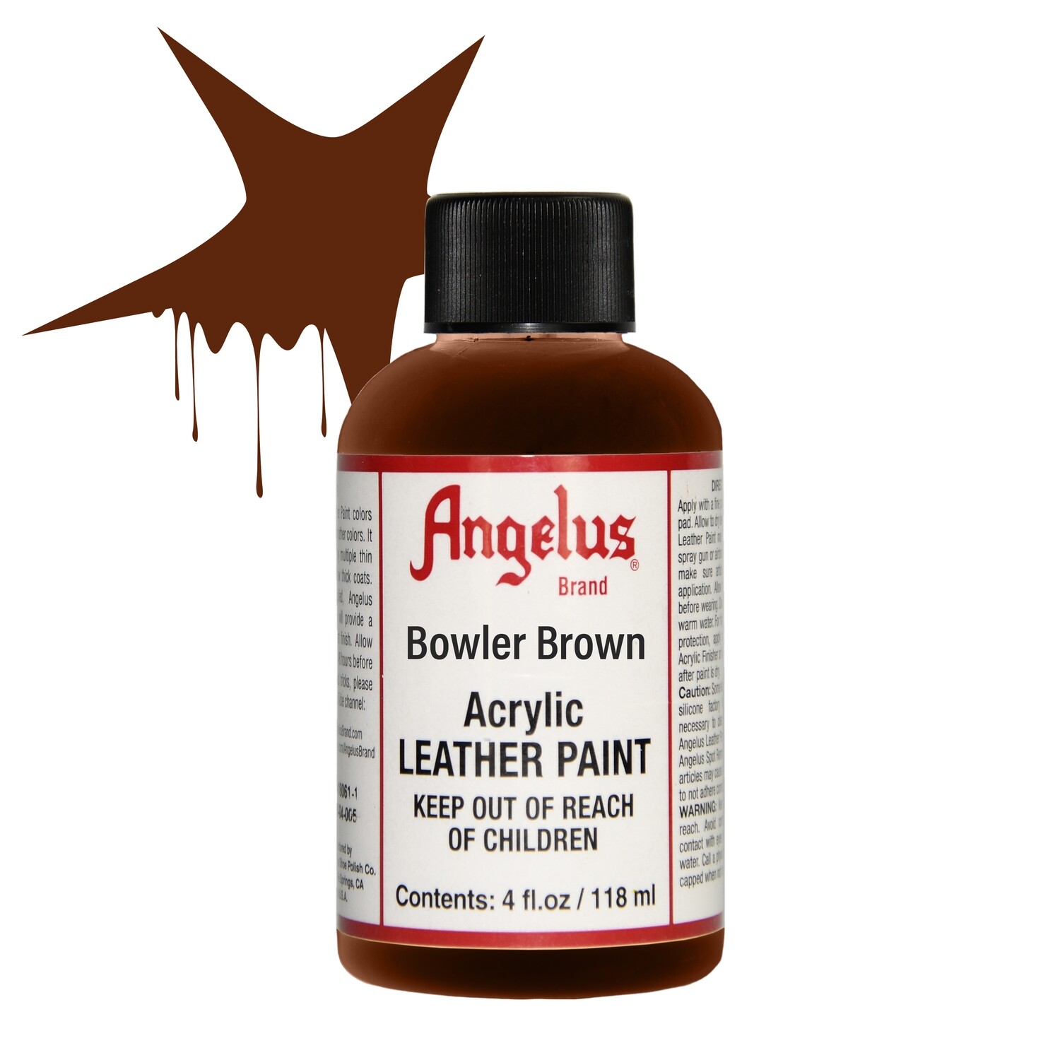Angelus Bowler Brown Leather Paint