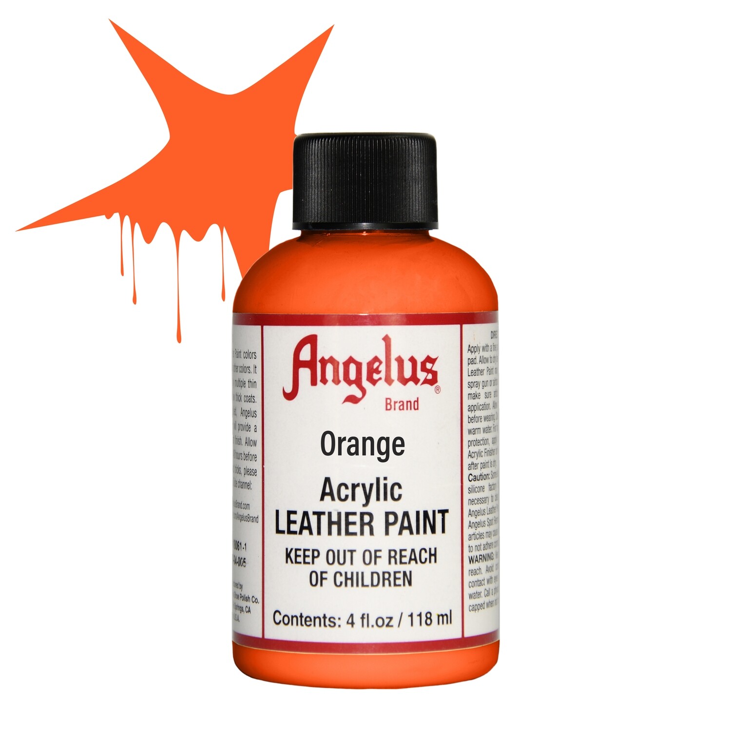 Angelus Orange Leather Paint