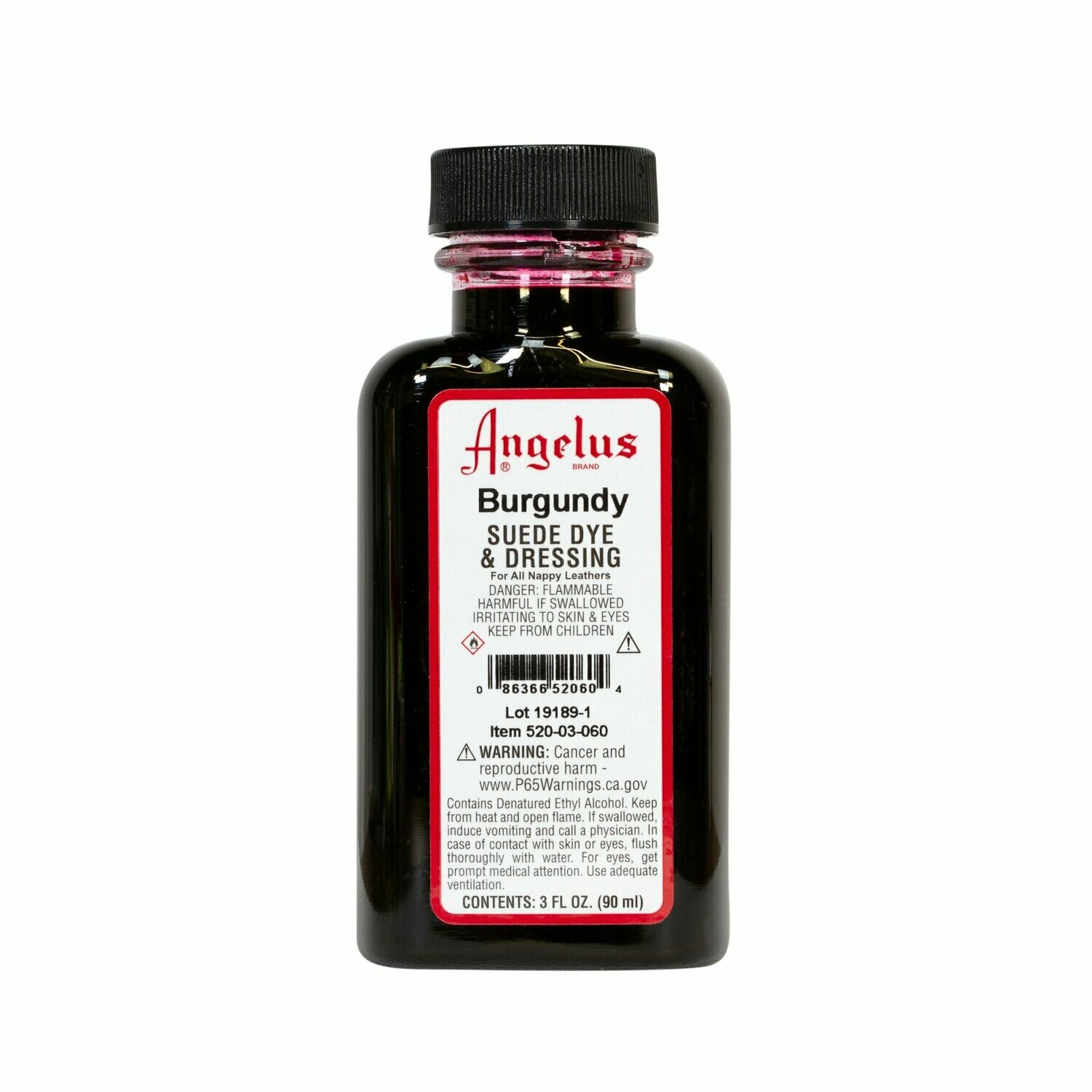 Angelus Suede Dye Burgundy 3oz