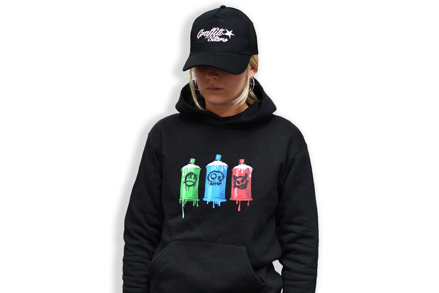 Graffiti Spray Cans - Youth heavy blend hoodie