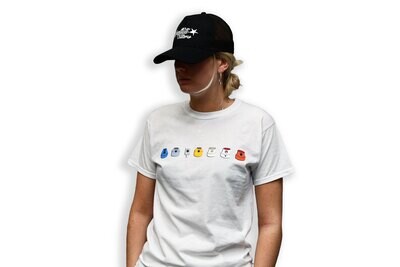 Graffiti Cap Styles - White Short Sleeve T-Shirt