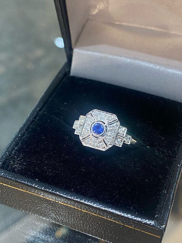 Sapphire And Diamond Ring