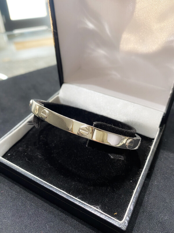 Silver Cartier Style Bangle