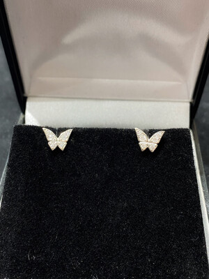Silver Butterfly Earrings