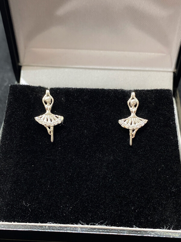 Ballerina Silver Earrings