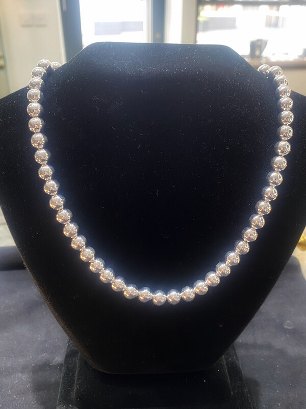 Silver Ball Necklace