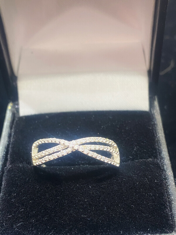 Triple Twist Silver Ring