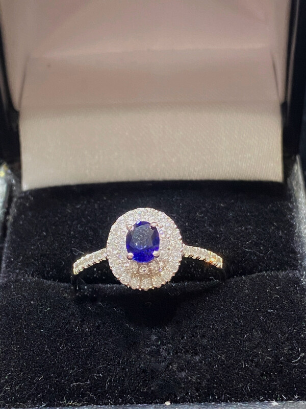 Silver Halo Set Ring