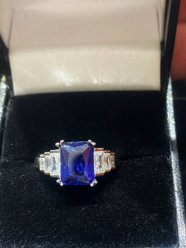 Art Deco Style Silver Ring