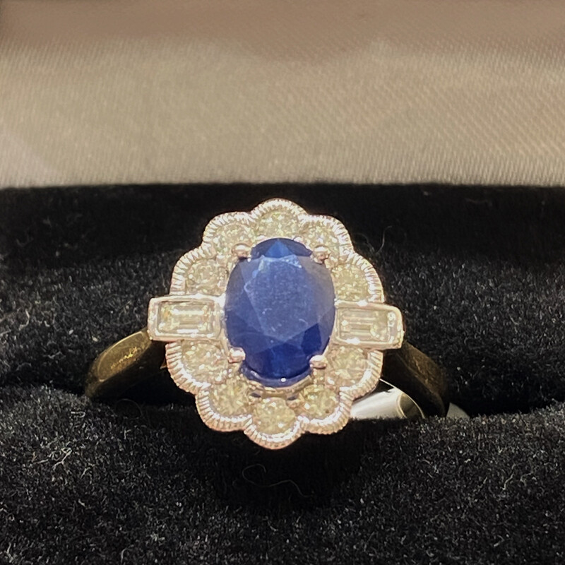Sapphire And Diamond Cluster