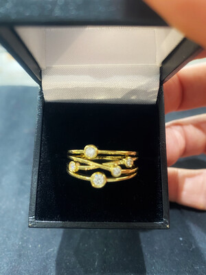 18kt Yellow Gold Boodles Style Ring