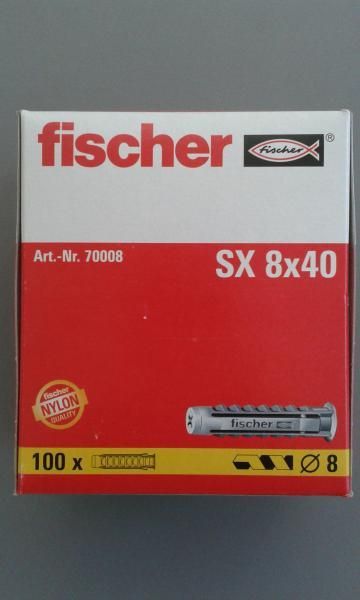 200 Stück FISCHER Dübel SX 8 x 40
VPE = 100 Stück