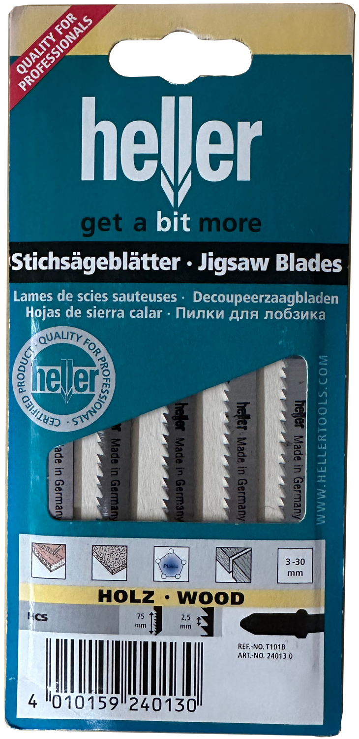 5 St. HELLER HCS-Stichsägeblatt  Für saubere Schnitte in Material 3 - 30 mm