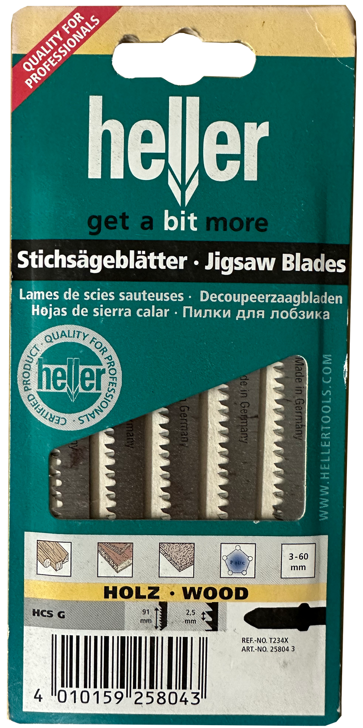 5 St. HELLER HCS-Stichsägeblatt dreifach geschliffene Verzahnung  - sehr sauber und schnell in Material 5 - 60 mm