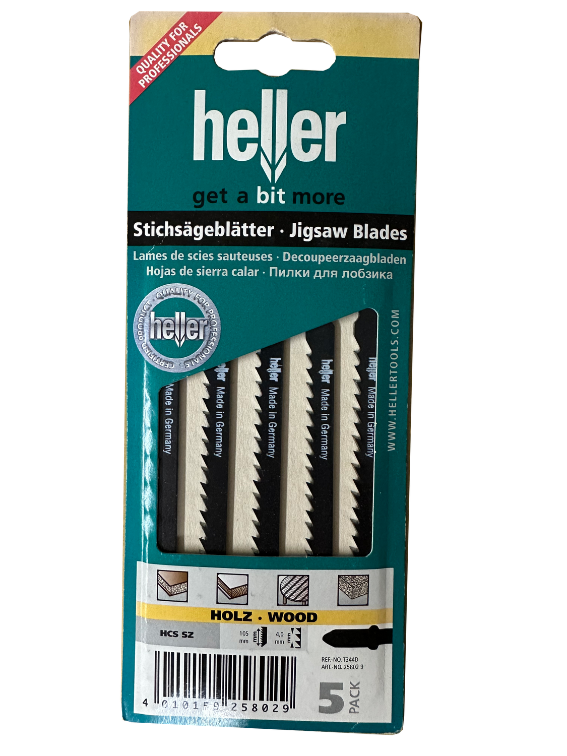 5 St. HELLER HCS-Stichsägeblatt  Für groben Zuschnitt in dickem Material 8 bis 65 mm