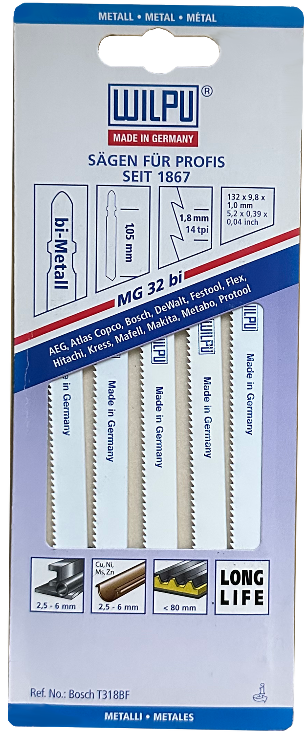WILPU BI-Metall-Stichsägeblatt MG32bi